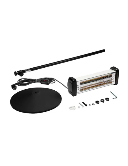 Varmatec 303 calefactor de suelo infrarrojo móvil 2000w ipx5 negro